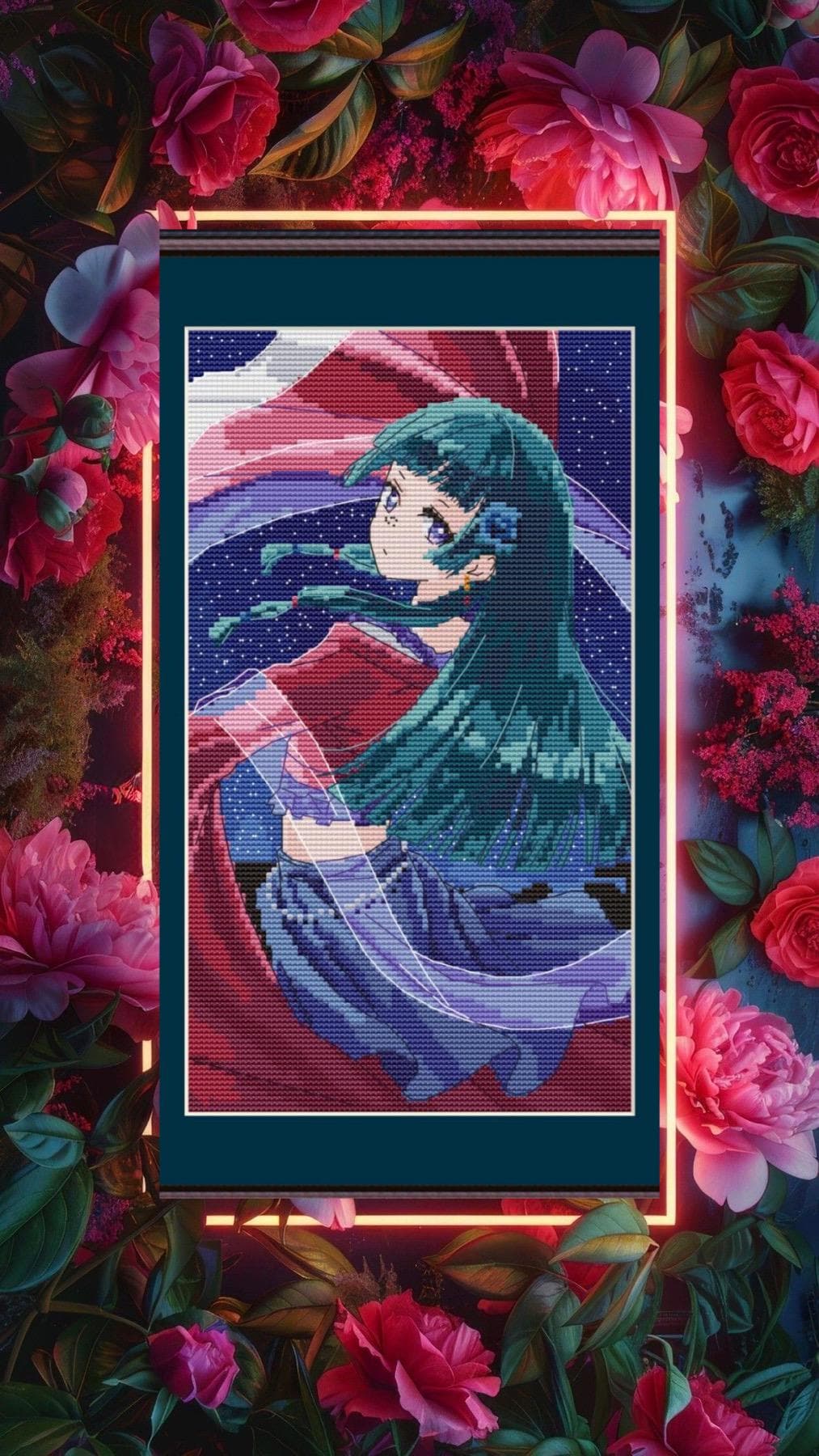 Anime Cross Stitch Pattern Mao Mao Digital PDF Chart Fan Art Design