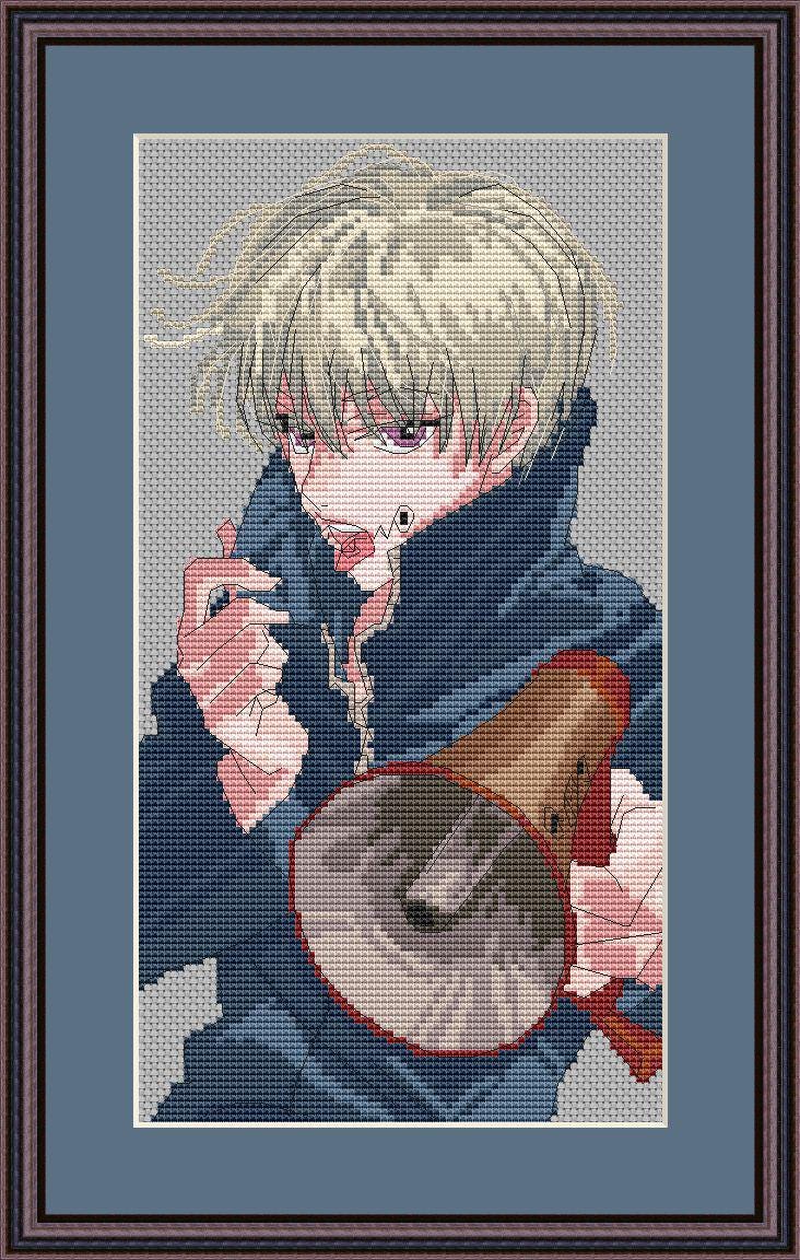 Anime Boy Cross Stitch Pattern Inumaki Digital PDF,XSD Chart Fan Art Design