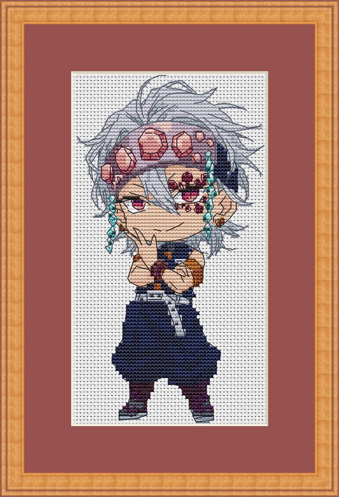 Anime Cross Stitch Pattern Tengen Digital PDF Chart Fan Art Design
