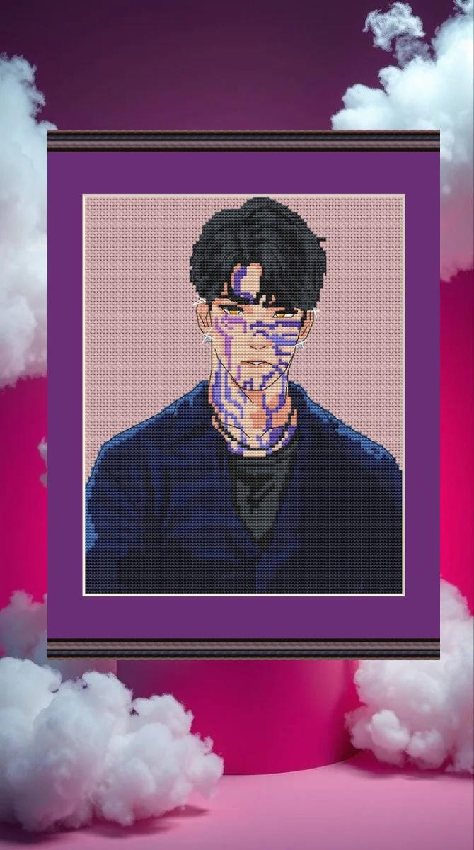 Anime Cross Stitch Pattern  Digital PDF, XSD Chart Jinu Fan Art Design