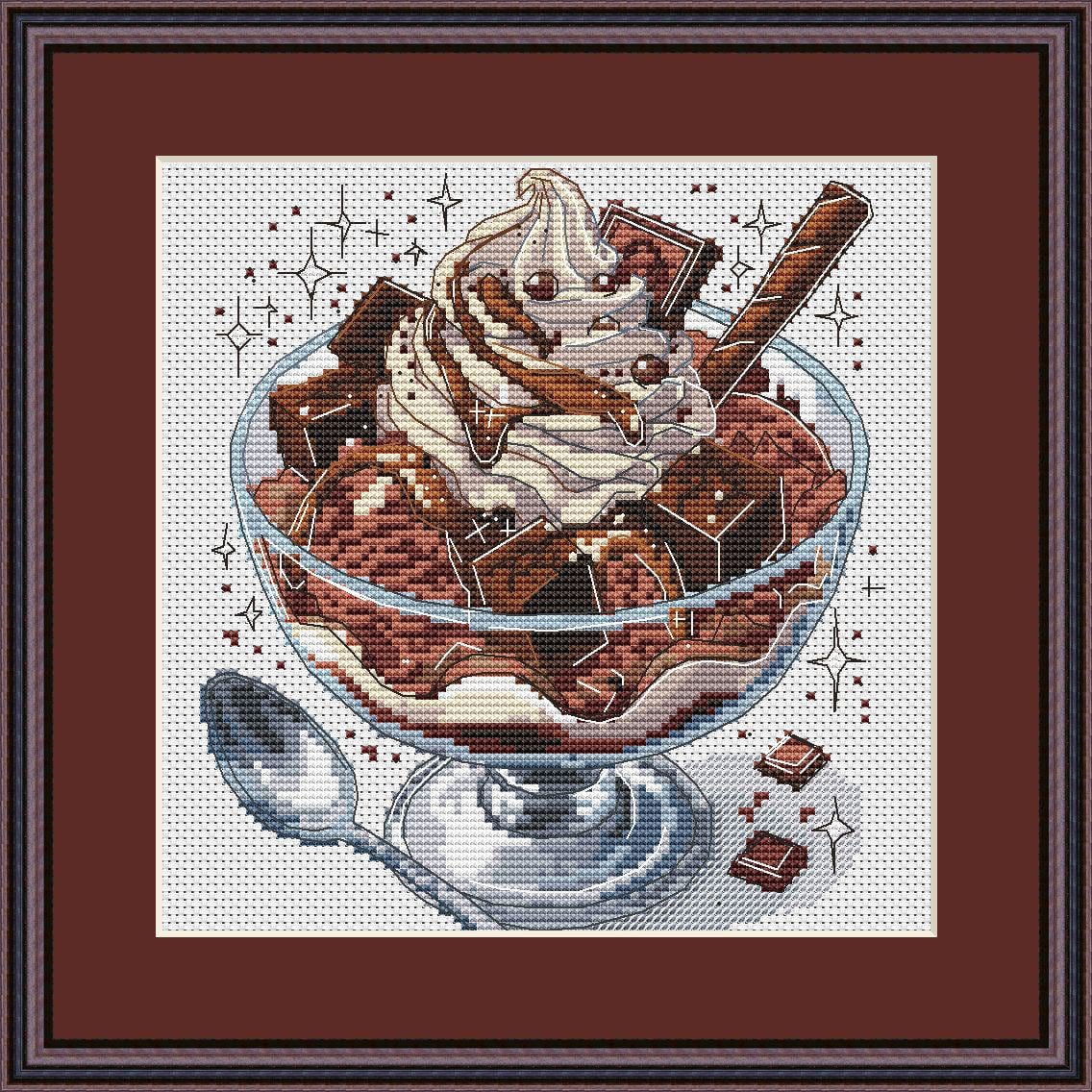 Cross Stitch Pattern Chocolate Digital PDF Chart Art Design