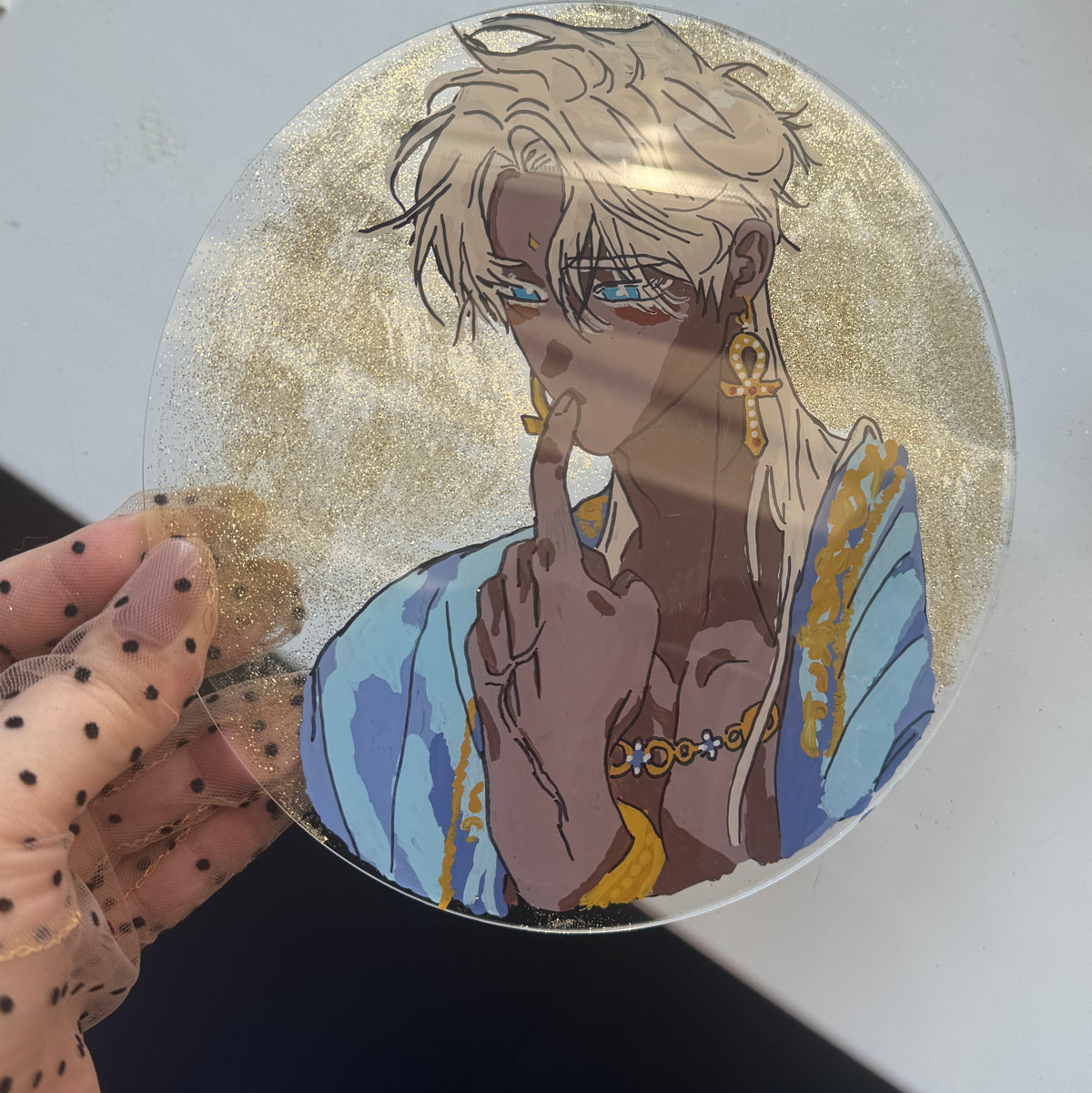 Shuraka Loram Original Acrylic Painting | Blossom of the White Night | BL Manhwa Art