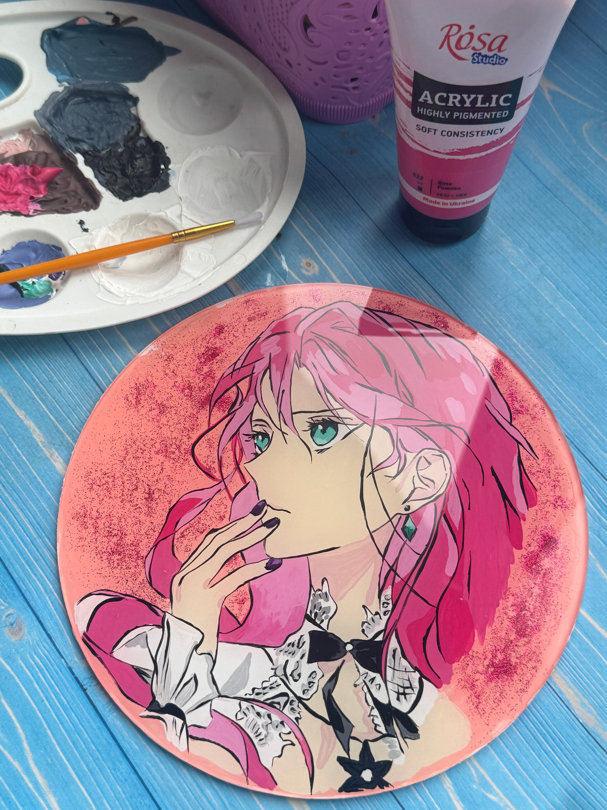 Original Glass Painting | Penelope Eckhart |  Animated Art