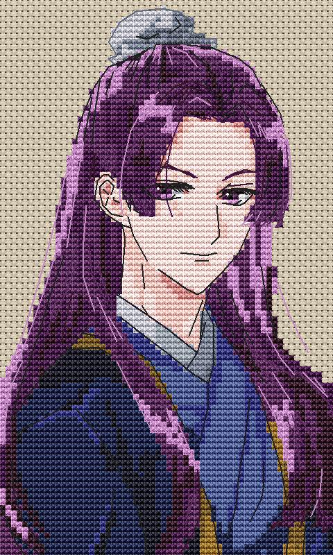 Anime Cross Stitch Pattern Jinshi Digital PDF Chart Fan Art Design