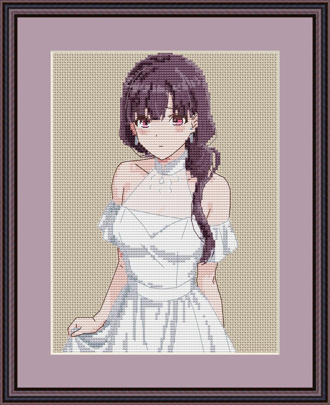 Anime Cross Stitch Pattern Miyo S Digital PDF Chart Fan Art Design