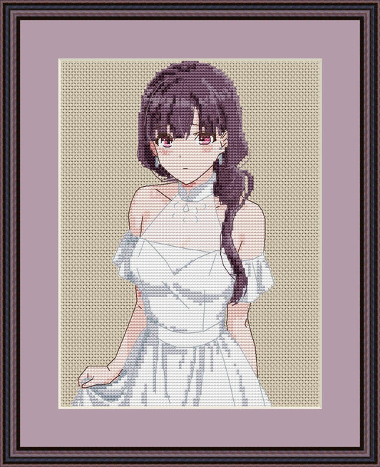 Anime Cross Stitch Pattern Miyo S Digital PDF Chart Fan Art Design