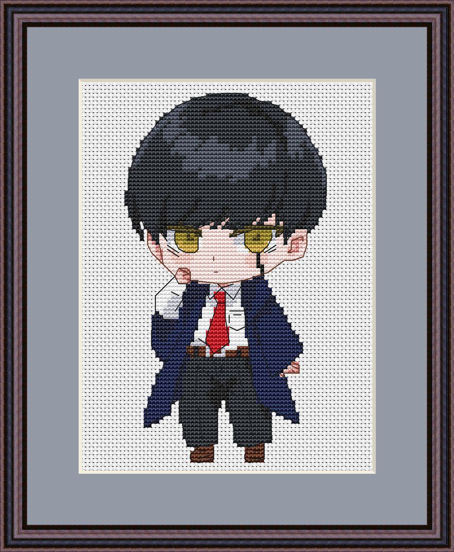 Anime Boy Cross Stitch Pattern  Digital PDF, XSD Chart  Manga Fan Art Design