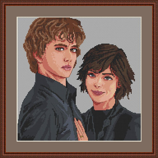 Modèle de Point de Croix Edward/Bella Fichier PDF Numérique Fan Art