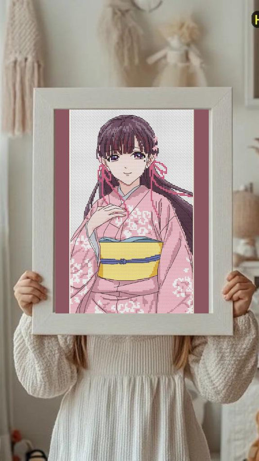 Anime Cross Stitch Pattern Miyo S Digital PDF,XSD Chart Fan Art Design