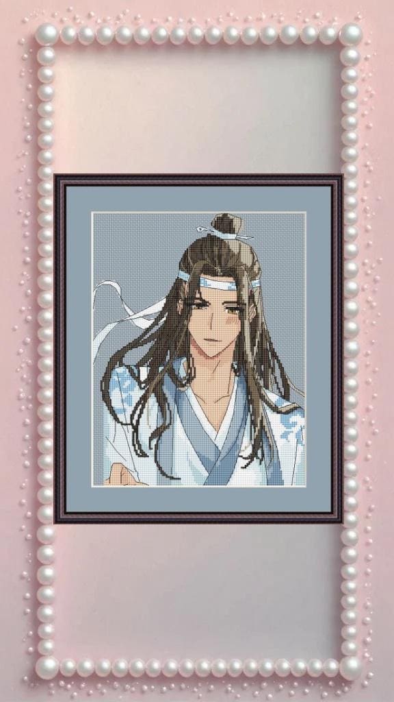 Anime Cross Stitch Pattern Lan Zhan Digital PDF,XSD Chart Fan Art Design
