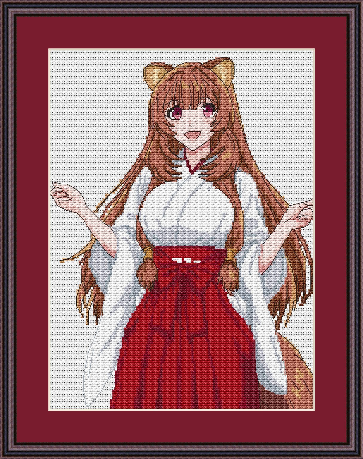 Anime Cross Stitch Pattern Digital PDF, XSD Chart  Manga Fan Art