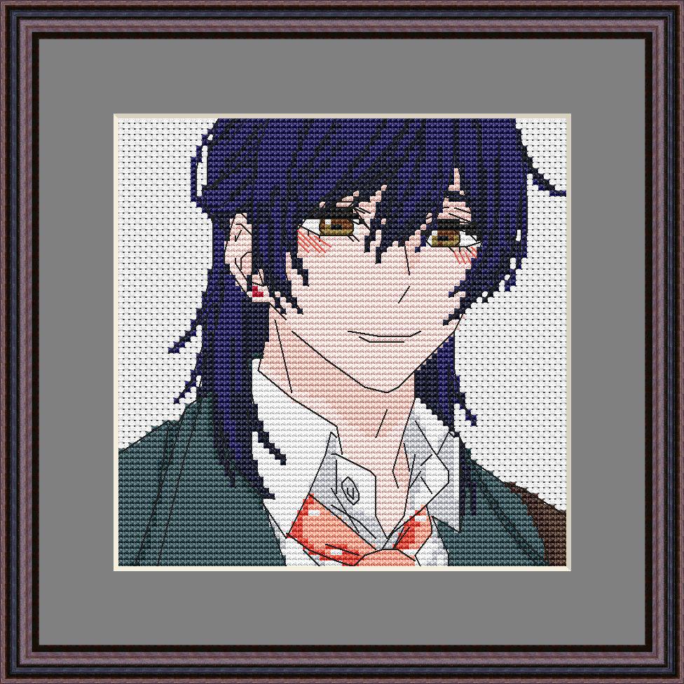 Anime Cross Stitch Pattern Hananoi Digital PDF, XSD Chart  Manga Fan Art