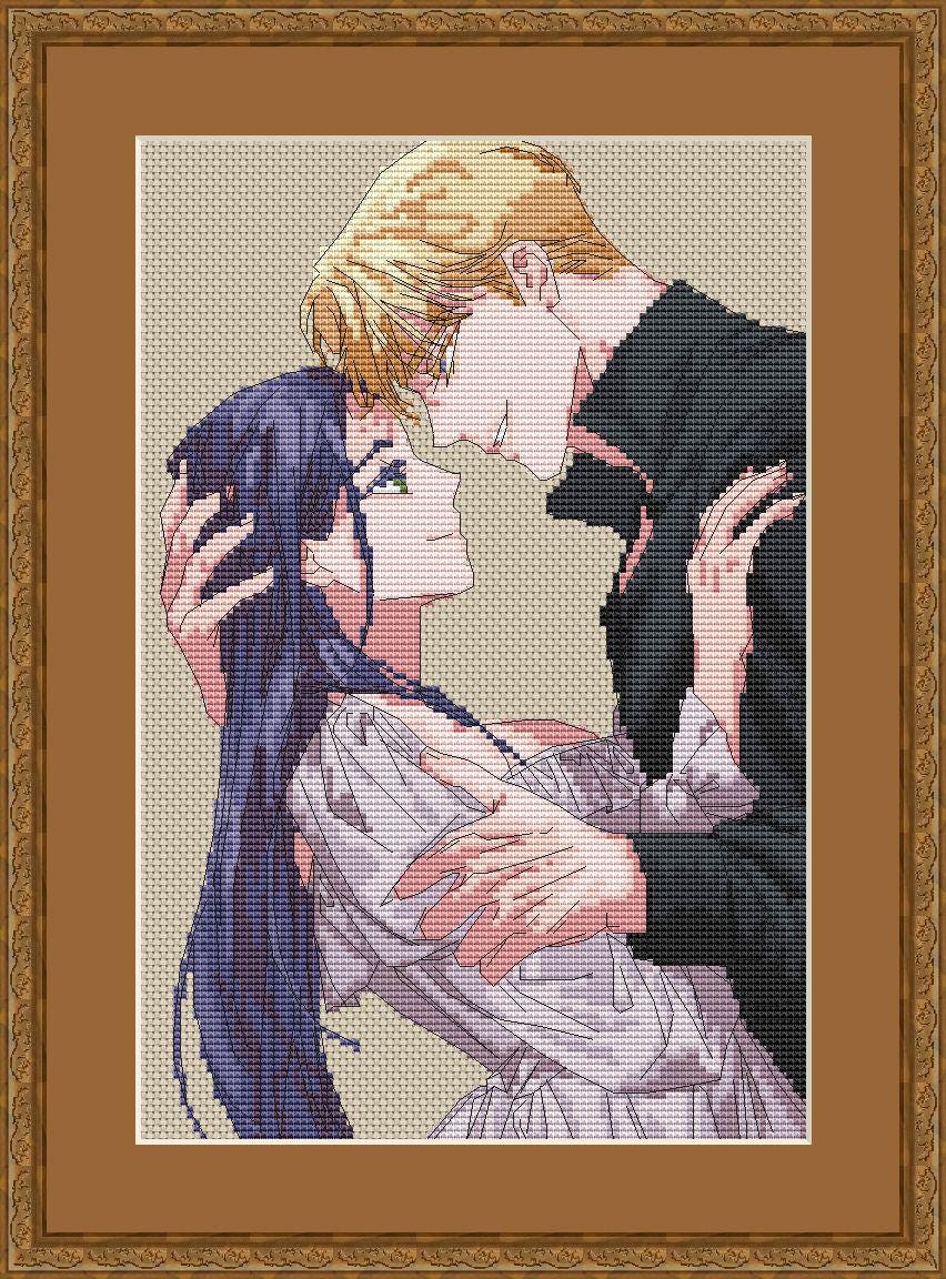Manhwa Cross Stitch Pattern Ines/Carsel Digital PDF, XSD Chart Art Design