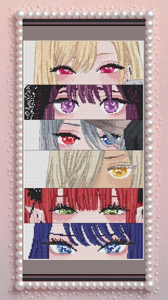 Anime Girl Cosplei Marin Cross Stitch Pattern  Digital PDF, XSD Chart Fan Art Design