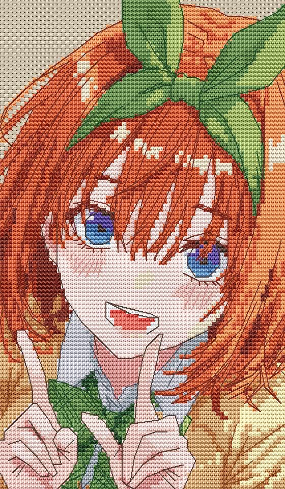 Anime Cross Stitch Pattern QQ Digital PDF, XSD Chart  Manga Fan Art
