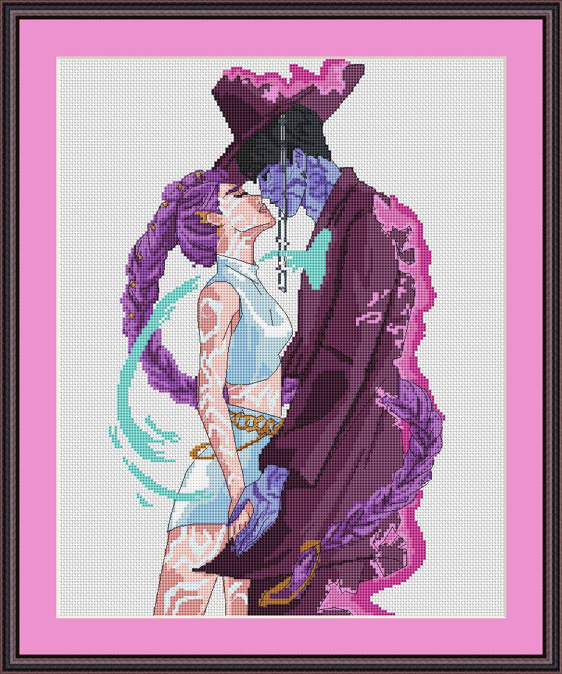 Anime Style Cross Stitch Pattern Rumi/Jinu Digital PDF, XSD Chart Fan Art Design