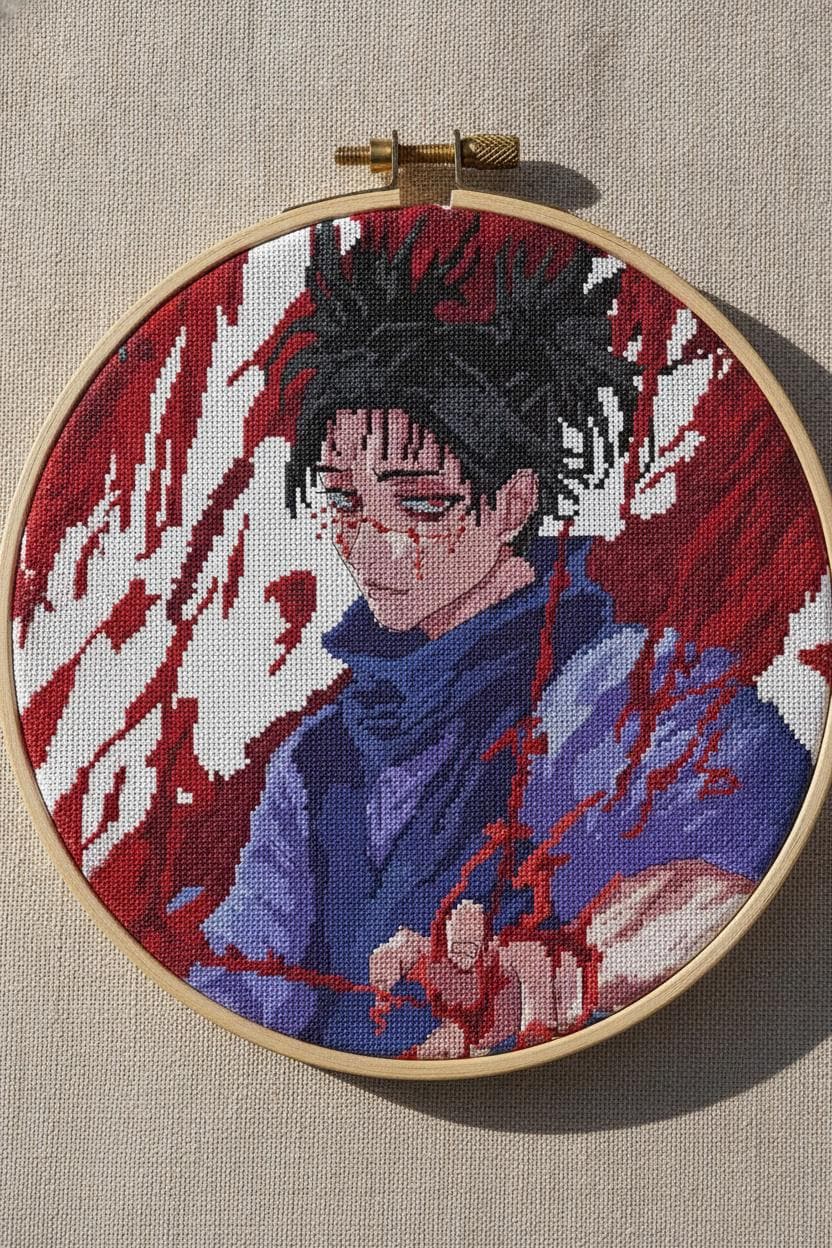 Anime Boy Cross Stitch Pattern Chosooo Digital PDF,XSD Chart Fan Art Design