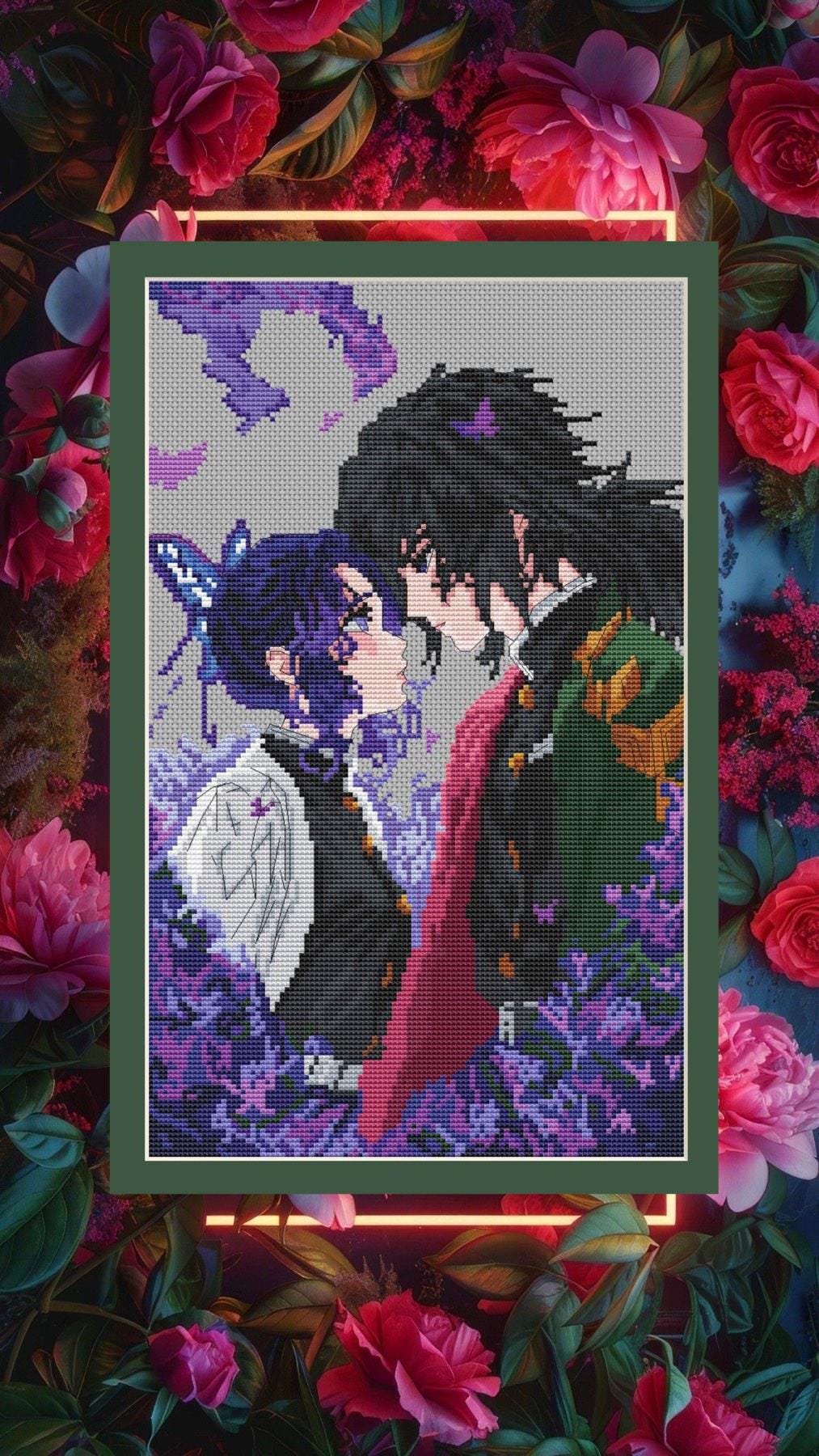 Anime Cross Stitch Pattern Kocho/Tomioka Digital PDF,XSD Chart Fan Art Design