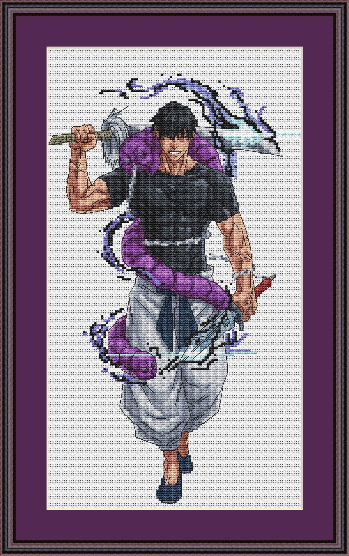 Anime Boy Cross Stitch Pattern Touji F Digital PDF,XSD Chart Fan Art Design