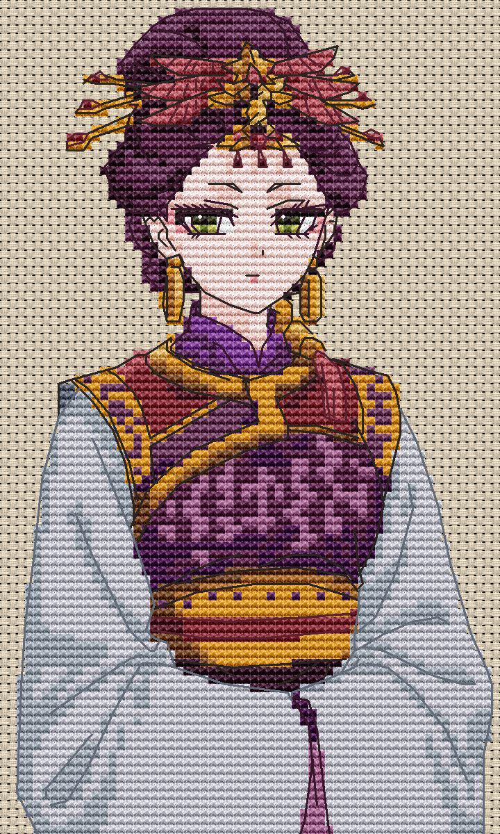 Anime Cross Stitch Pattern Loulan Digital PDF Chart Fan Art Design
