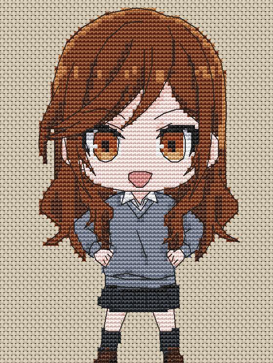 Anime Cross Stitch Pattern Horimiya Digital PDF Chart Fan Art Design