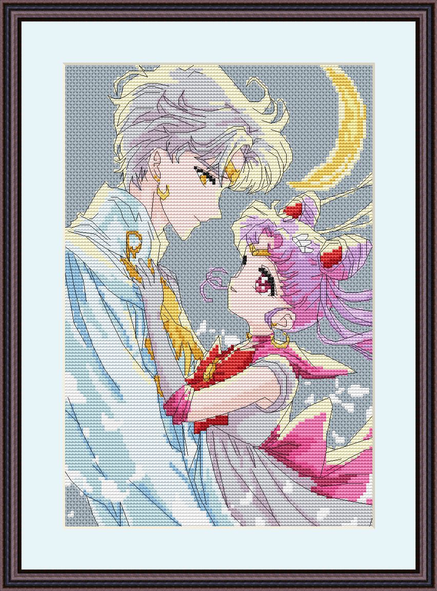 Anime Cross Stitch Pattern ChH Digital PDF,XSD Chart Manga Fan Art