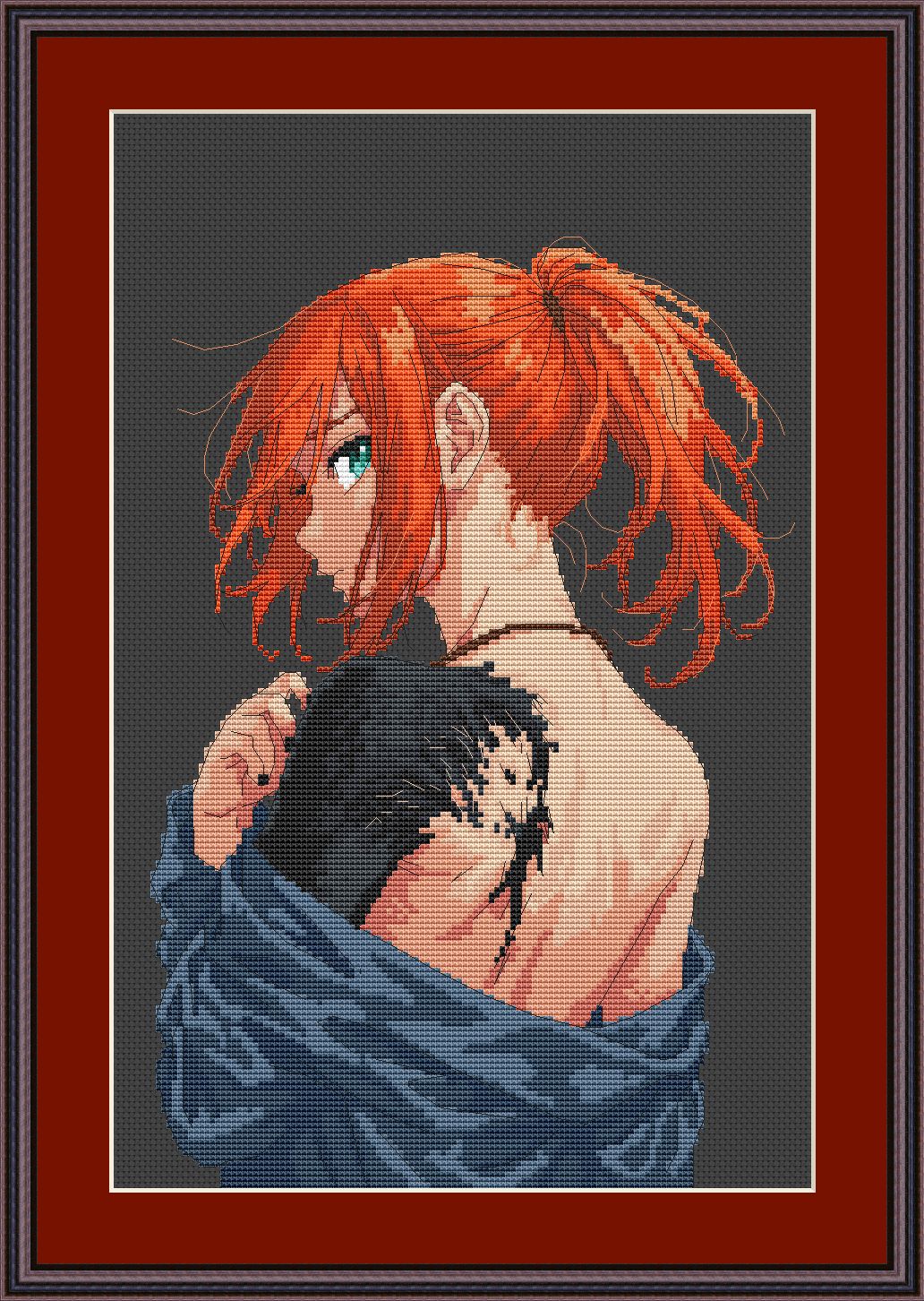 Patrón de punto de cruz de anime The Ancient Magus' Bride, PDF digital, tabla XSD, manga y fan art
