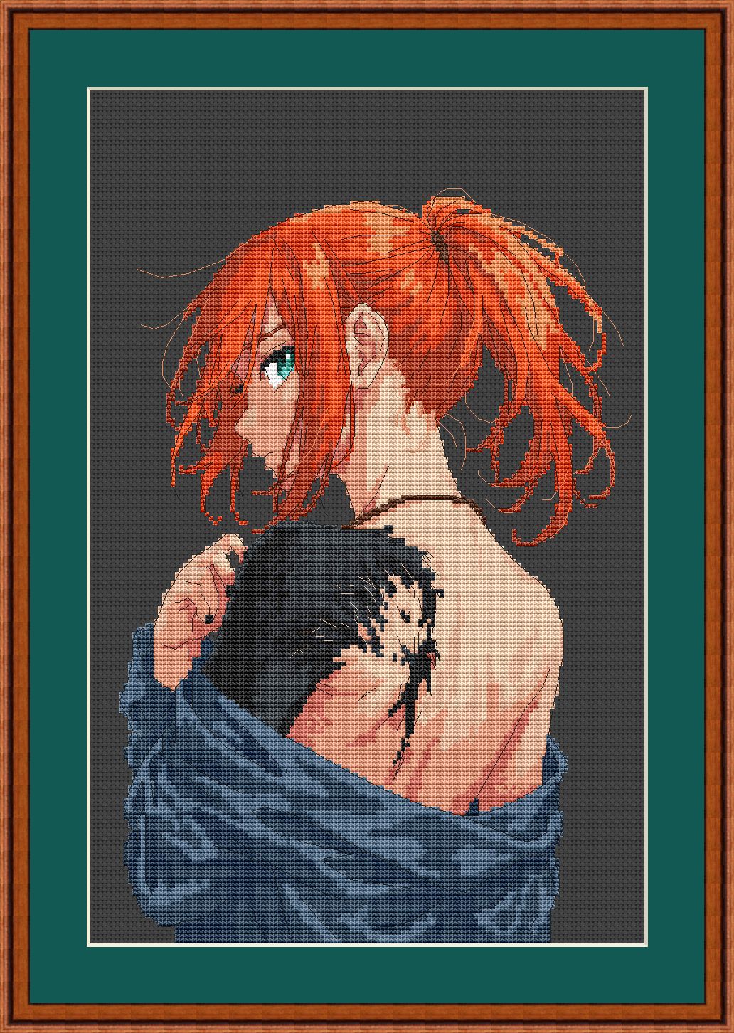 Patrón de punto de cruz de anime The Ancient Magus' Bride, PDF digital, tabla XSD, manga y fan art