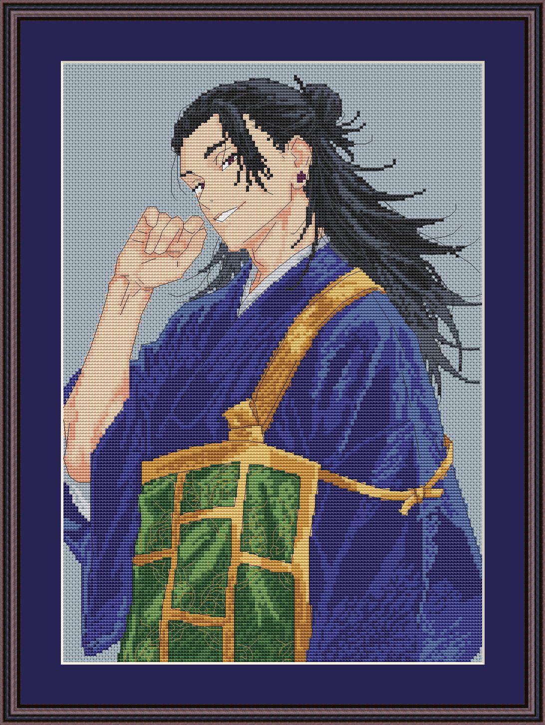 Anime Boy Cross Stitch Pattern Suguru Digital PDF,XSD Chart Fan Art Design