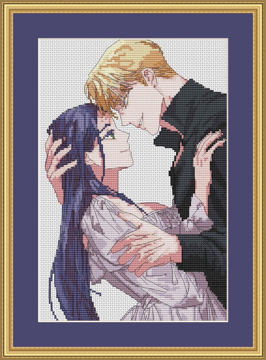 Manhwa Cross Stitch Pattern Ines/Carsel Digital PDF, XSD Chart Art Design