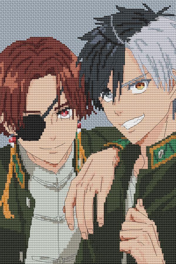 Anime Boys Cross Stitch Pattern Digital PDF Chart Fan Art Design