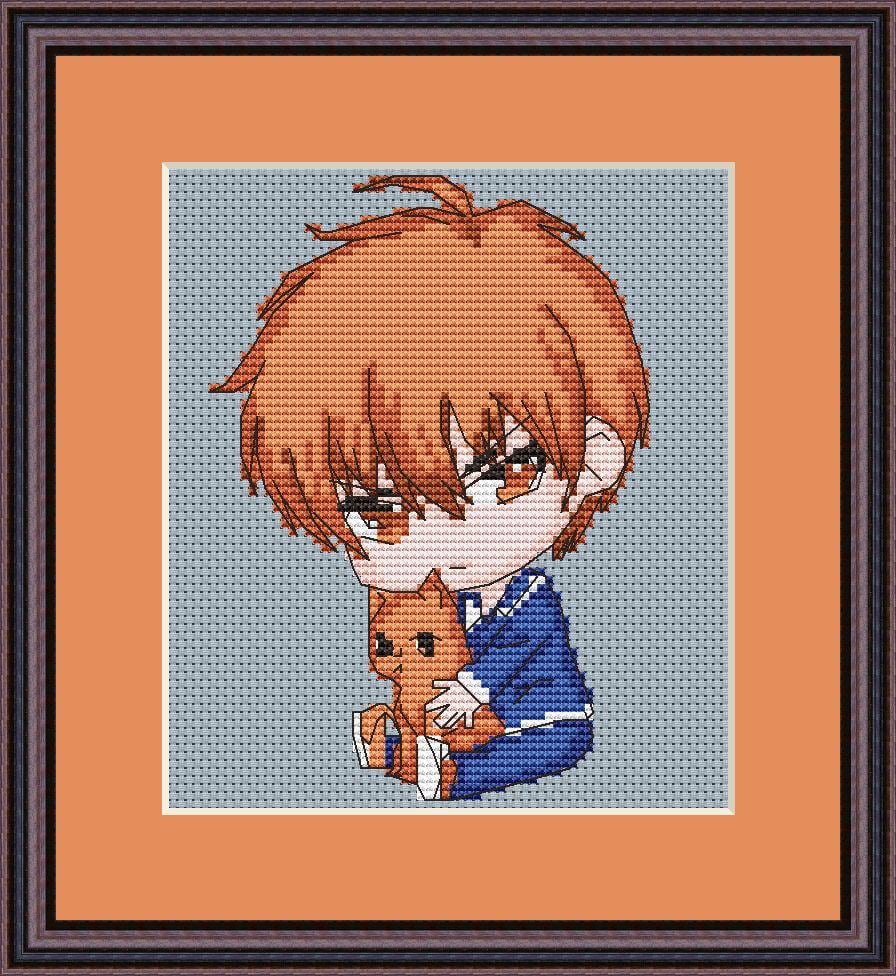 Anime Cross Stitch Pattern Kyo S Digital PDF, XSD Chart  Manga Fan Art
