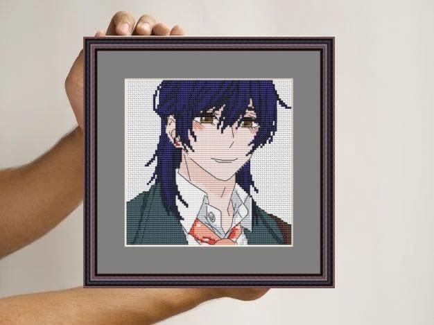 Anime Cross Stitch Pattern Hananoi Digital PDF, XSD Chart  Manga Fan Art