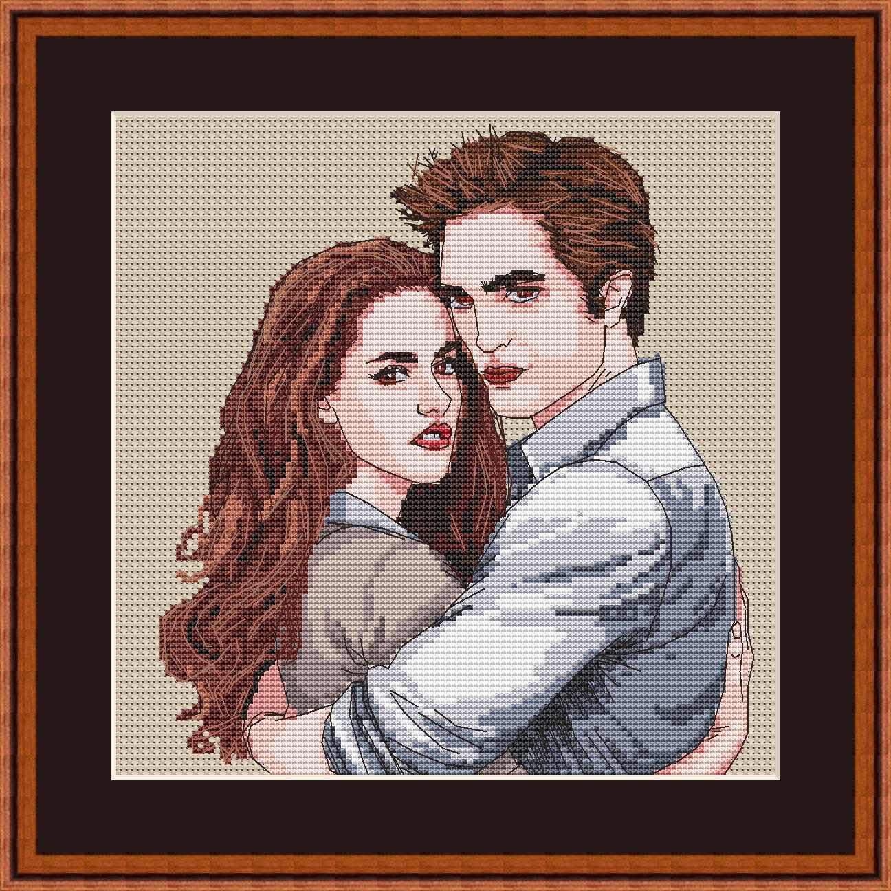 Cross Stitch Pattern Edward/Bella Digital PDF Chart Fan Art