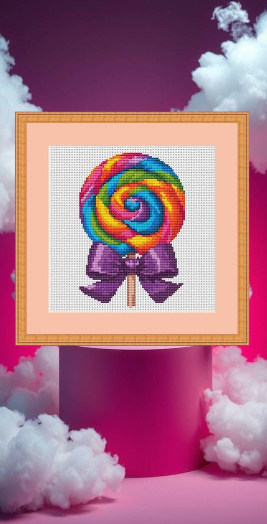 Cross Stitch Pattern Candy Digital PDF Chart Art Design