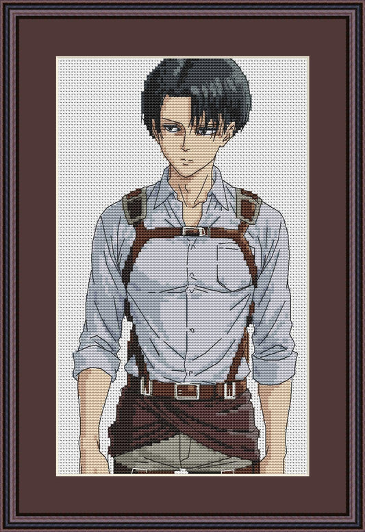 Anime Cross Stitch Pattern Levi Digital PDF Chart Fan Art Design