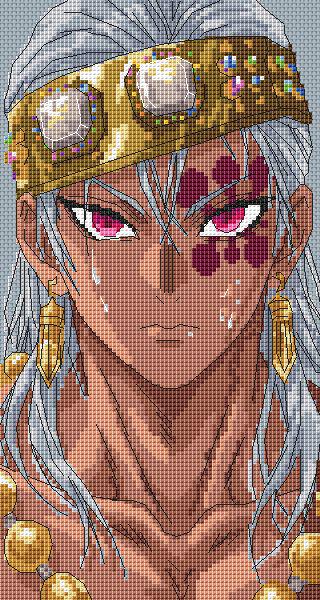 Anime Cross Stitch Pattern Tengen Digital PDF,XSD Chart Fan Art Design