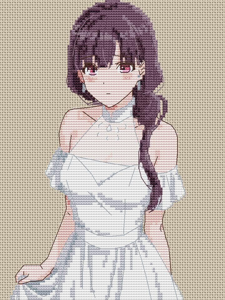 Anime Cross Stitch Pattern Miyo S Digital PDF Chart Fan Art Design