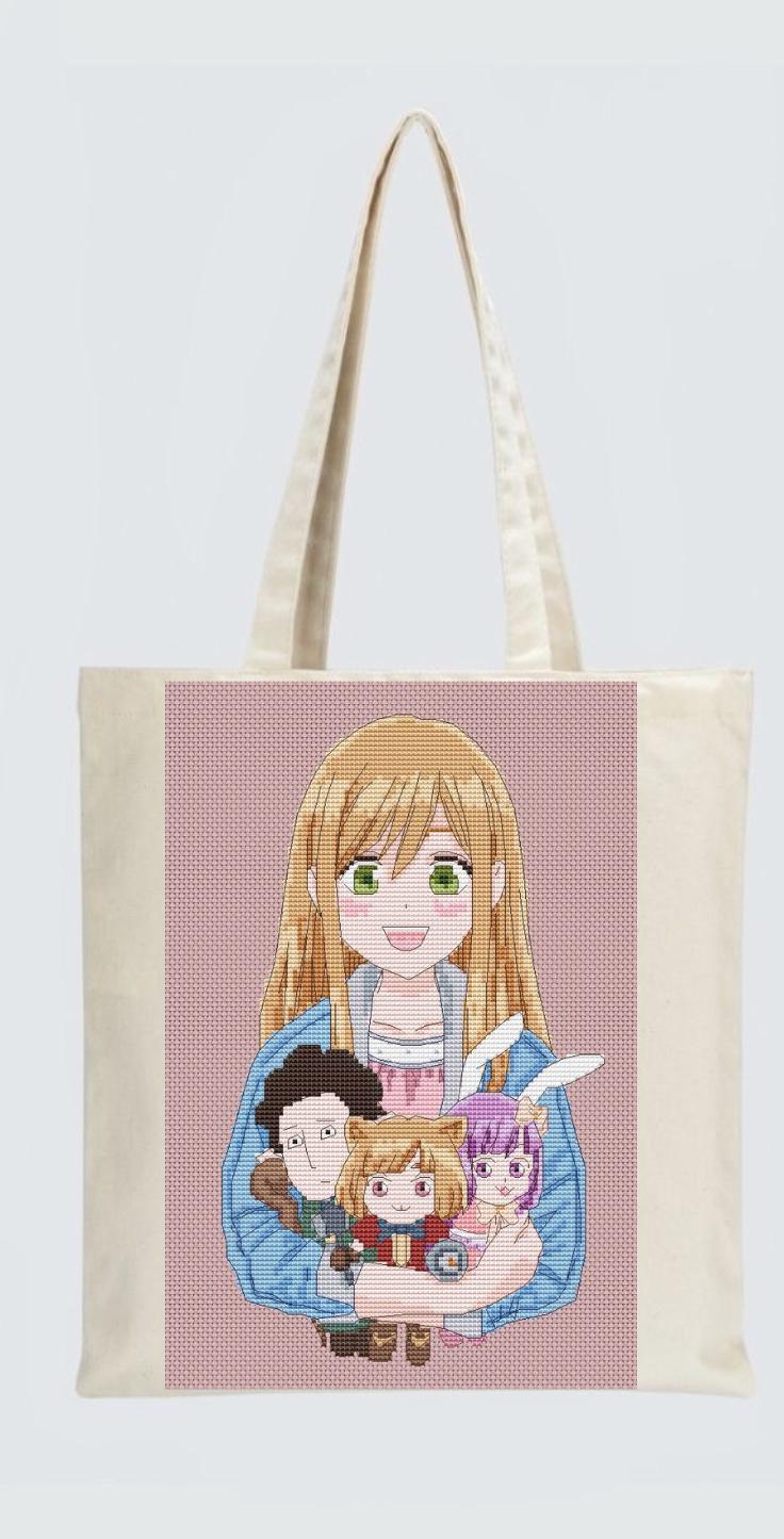 Anime Cross Stitch Pattern Love Yamada 999 lvl Digital PDF, XSD Fan Art