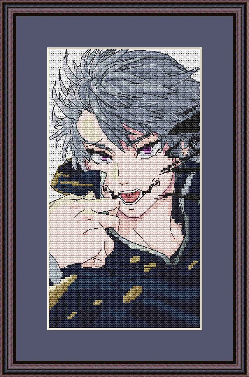 Anime Boy Cross Stitch Pattern Inumaki Digital PDF Chart Fan Art Design