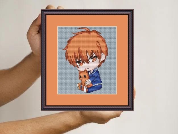 Anime Cross Stitch Pattern Kyo S Digital PDF, XSD Chart  Manga Fan Art