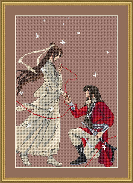 Anime Cross Stitch Pattern HOB Hua Cheng/Xie Lian PDF,XSD Fan Art Design