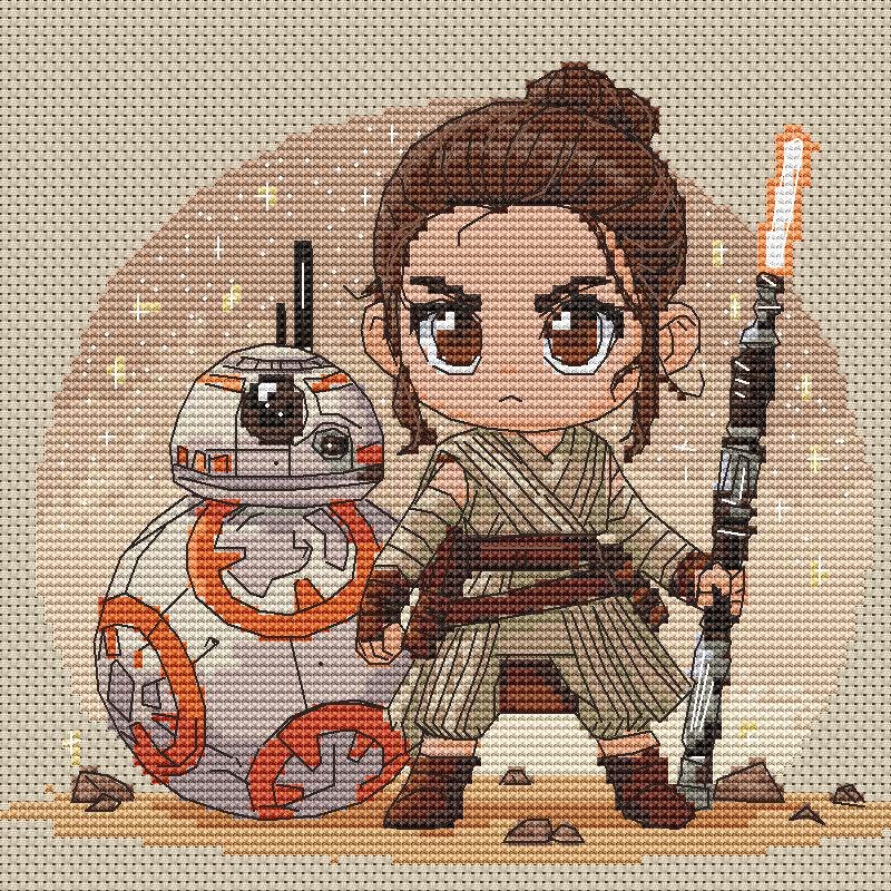 Cross Stitch Pattern Rey Skyw Digital PDF,XSD Chart Fan Art