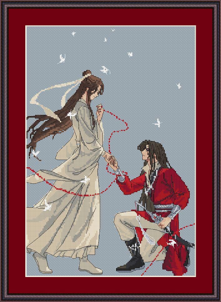 Anime Cross Stitch Pattern HOB Hua Cheng/Xie Lian PDF,XSD Fan Art Design