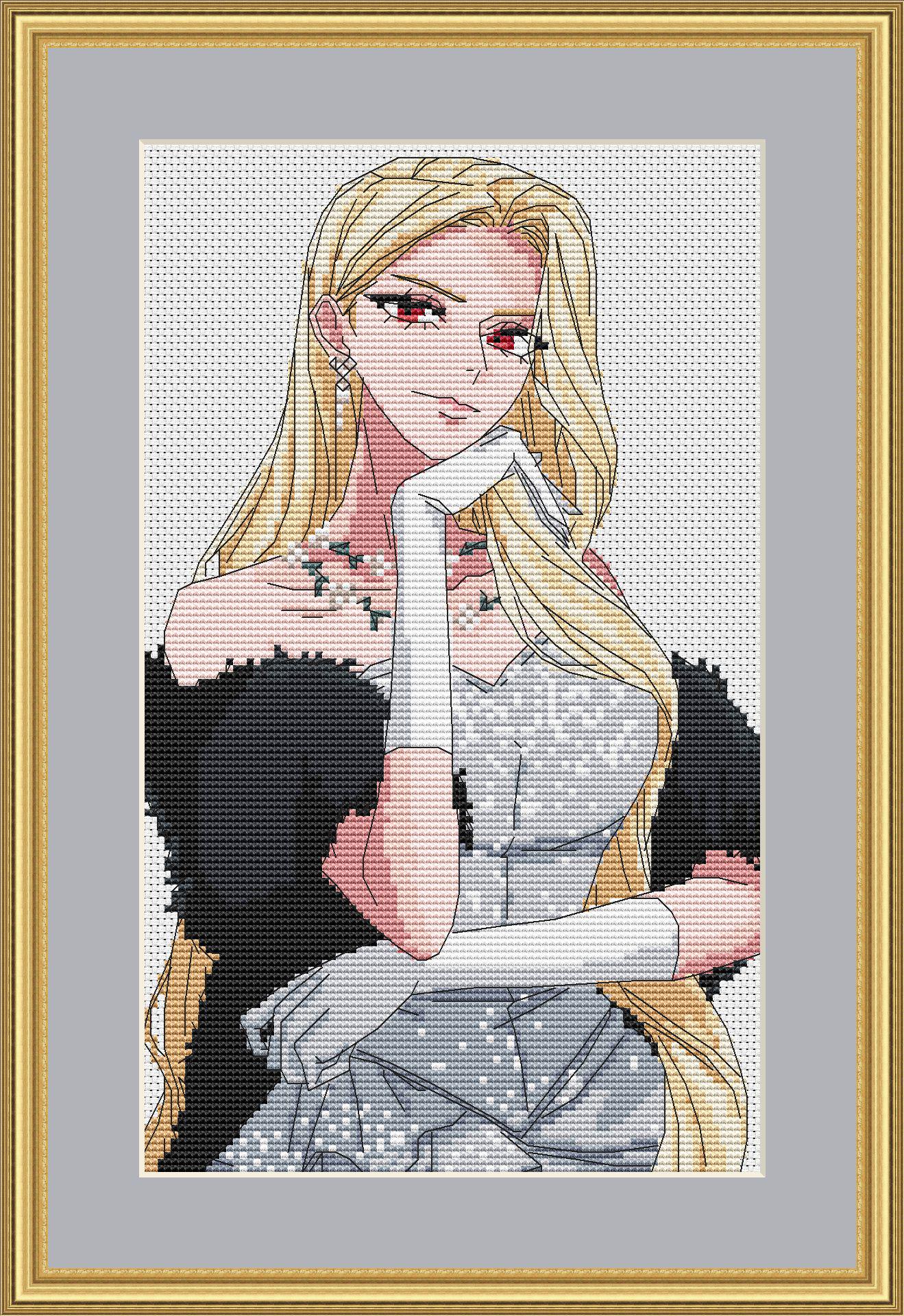 Cross Stitch Pattern Empress Lars Digital PDF, XSD Chart Manhwa Design