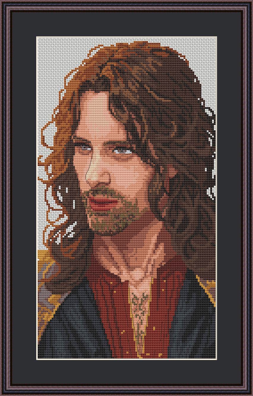 Cross Stitch Pattern Aragorn Digital PDF,XSD Chart Fan Art