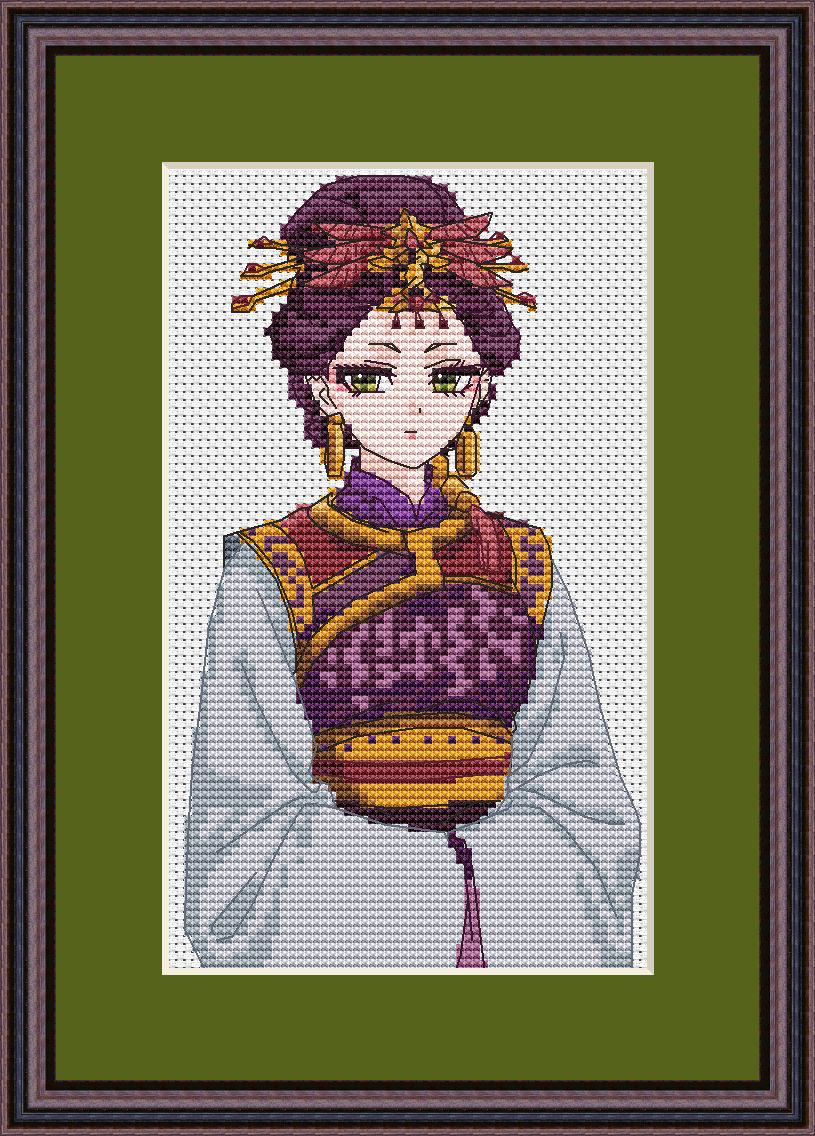 Anime Cross Stitch Pattern Loulan Digital PDF Chart Fan Art Design