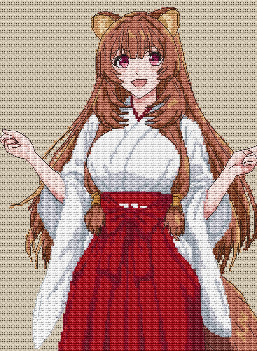 Anime Cross Stitch Pattern Digital PDF, XSD Chart  Manga Fan Art