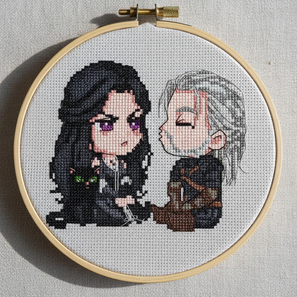 Cross Stitch Pattern Witcher Digital PDF,XSD Chart Fan Art