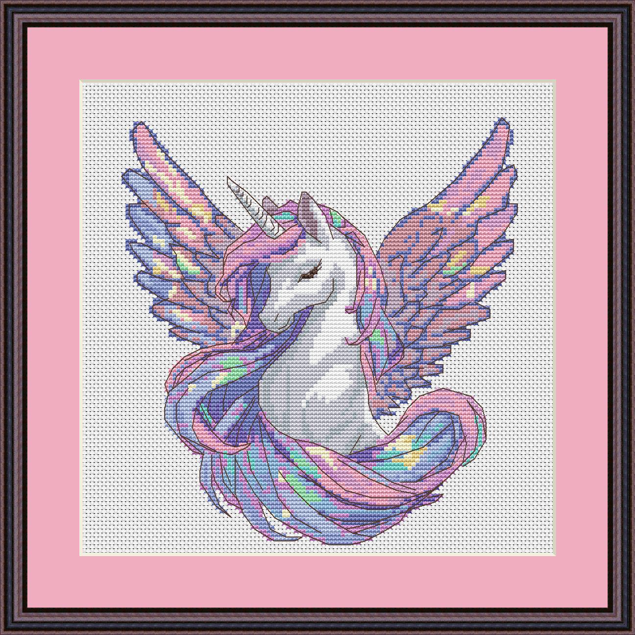 Cross Stitch Pattern Pegas Digital PDF, XSD Chart Art Design